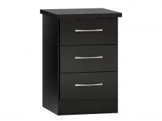 Seconique Seconique Nevada Black High Gloss 4 Piece Furniture Package