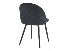 Seconique Seconique Marlow Black Velvet Set of 4 Dining Chairs