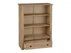 Seconique Seconique Panama Waxed Pine 1 Drawer Bookcase