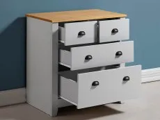 Seconique Seconique Ludlow Grey and Oak 2+2 Drawer Chest of Drawers