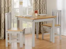 Seconique Seconique Ludlow Grey and Oak Dining Table and 2 Chair Set