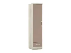 Seconique Seconique Nevada Oyster Gloss and Oak 1 Door 1 Drawer Wardrobe