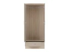 Seconique Seconique Nevada Oyster Gloss and Oak 2 Door 1 Drawer Wardrobe