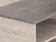 Seconique Seconique Aspen White Oak and Concrete Effect Coffee Table