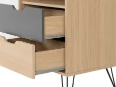 Seconique Seconique Bergen Grey and Oak 2 Door 2 Drawer Sideboard