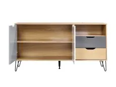 Seconique Seconique Bergen Grey and Oak 2 Door 2 Drawer Sideboard