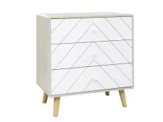 Seconique Seconique Dixie Grey and White 3 Drawer Chest of Drawers