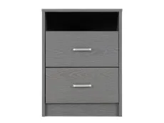 Seconique Seconique Felix Grey 2 Drawer Bedside Table