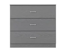 Seconique Seconique Felix Grey 3 Drawer Chest of Drawers