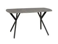 Seconique Seconique Athens Concrete Effect Dining Table with 4 Avery Blue Velvet Chairs