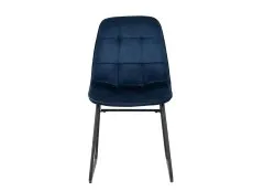 Seconique Seconique Athens Concrete Effect Dining Table with 4 Lukas Blue Velvet Chairs