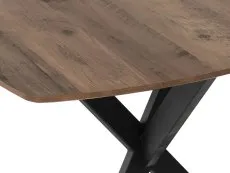 Seconique Seconique Athens Oak Effect Dining Table with 4 Avery Blue Velvet Chairs