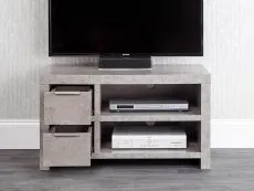 GFW GFW Bloc Concrete Effect 2 Drawer TV Cabinet