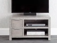 GFW GFW Bloc Concrete Effect 2 Drawer TV Cabinet