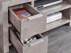 GFW GFW Bloc Concrete Effect 2 Drawer TV Cabinet