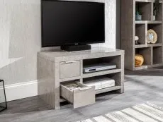 GFW GFW Bloc Concrete Effect 2 Drawer TV Cabinet