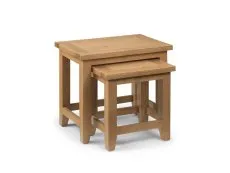 Julian Bowen Julian Bowen Astoria Waxed Oak Wooden Nest of Tables (Assembled)