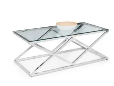 Julian Bowen Julian Bowen Biarritz Glass and Chrome Coffee Table