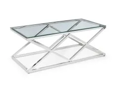 Julian Bowen Julian Bowen Biarritz Glass and Chrome Coffee Table