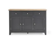 Julian Bowen Julian Bowen Bordeaux Grey and Oak Wooden 3 Door 3 Drawer Sideboard (Assembled)