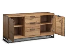 Julian Bowen Julian Bowen Brooklyn Oak Wooden 2 Door 3 Drawer Sideboard