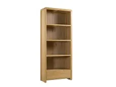 Julian Bowen Julian Bowen Curve Oak 1 Drawer Bookcase (Assembled)