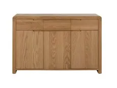 Julian Bowen Julian Bowen Curve Oak 3 Door 3 Drawer Sideboard (Assembled)