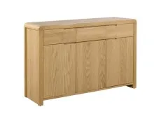 Julian Bowen Julian Bowen Curve Oak 3 Door 3 Drawer Sideboard (Assembled)