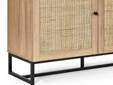 Julian Bowen Julian Bowen Padstow Rattan and Oak 3 Door Sideboard