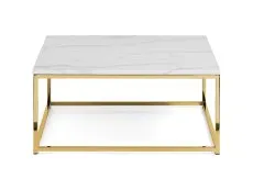 Julian Bowen Julian Bowen Scala Marble Effect and Gold Coffee Table