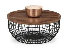 Julian Bowen Julian Bowen Smithson Walnut Effect and Black Storage Coffee Table