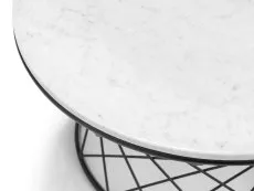 Julian Bowen Julian Bowen Trevi Marble and Black Coffee Table