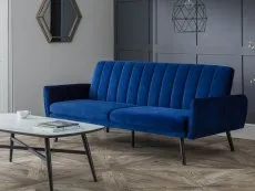 Julian Bowen Julian Bowen Afina Blue Velvet Sofa Bed