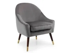 Julian Bowen Julian Bowen Elliot Grey Velvet Armchair