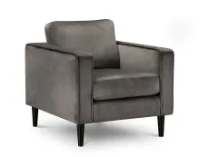 Julian Bowen Julian Bowen Hayward Grey Velvet Armchair