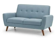 Julian Bowen Julian Bowen Monza Blue Linen 2 Seater Sofa