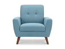 Julian Bowen Julian Bowen Monza Blue Linen Armchair