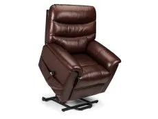 Julian Bowen Julian Bowen Pullman Single Motor Brown Faux Leather Riser Recliner Chair