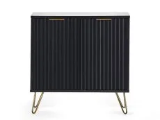 Julian Bowen Julian Bowen Murano Black and Gold 2 Door Compact Sideboard