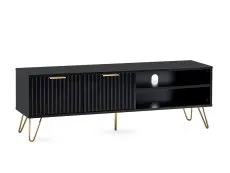 Julian Bowen Julian Bowen Murano Black and Gold 2 Door TV Cabinet