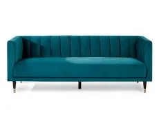 Julian Bowen Julian Bowen Salma Teal Velvet 3 Seater Sofa