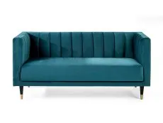 Julian Bowen Julian Bowen Salma Teal Velvet 2 Seater Sofa