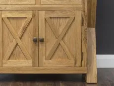 Honey B Honey B X Range 2 Door 2 Drawer Oak Wooden Small Sideboard (Assembled)