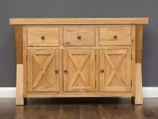 Honey B Honey B X Range 3 Door 3 Drawer Oak Wooden Large Sideboard (Assembled)