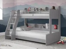 Julian Bowen Julian Bowen Domino 3ft plus 4ft Grey Wooden Triple Bunk Bed Frame