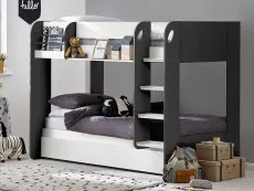 Julian Bowen Julian Bowen Mars 3ft Single Charcoal and White Wooden Bunk and Underbed Frame