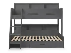 Julian Bowen Julian Bowen Orion 3ft plus 4ft Anthracite Wooden Triple Bunk Bed Frame