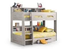 Julian Bowen Julian Bowen Orion 3ft Single Grey Oak Wooden Bunk Bed Frame