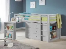 Julian Bowen Julian Bowen Roxy 3ft Single Dove Grey Wooden Mid Sleeper Bed Frame