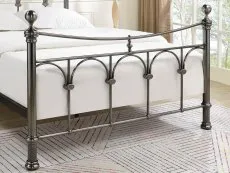 Limelight  Limelight Gamma 6ft Super King Size Antique Nickel Metal Bed Frame